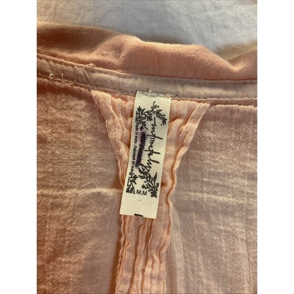 Free People Intimately Sleep Talker Shirt‎ Top oversized aysemmetrical Gauze MD - Picture 4 of 11